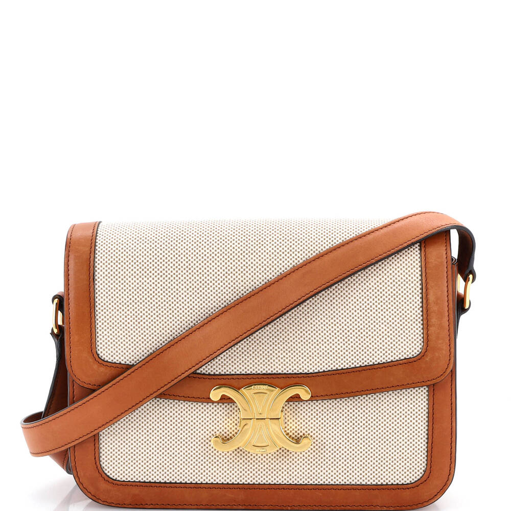 Celine Triomphe Shoulder Bag Canvas #234420C25B